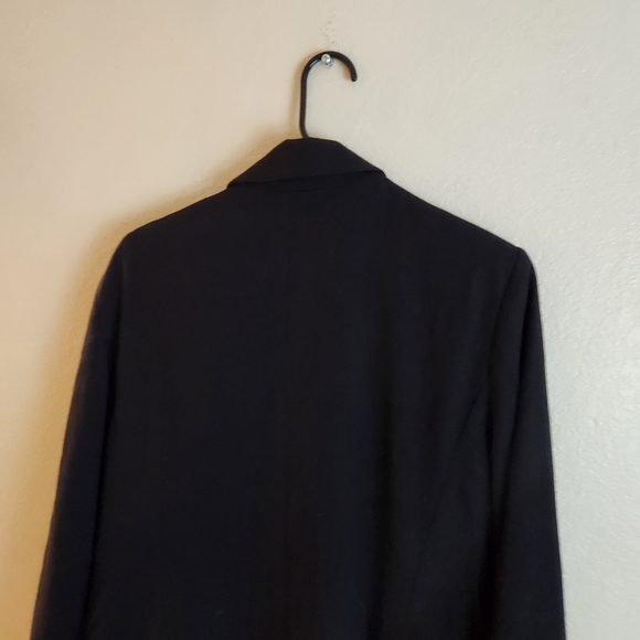 MM LaFleur Black Twill Blazer Business Office Tamar Longline Jacket Size 16 - Picture 10 of 13